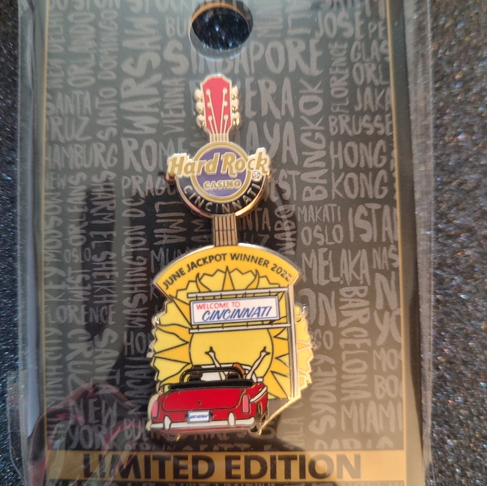 Hard Rock Cincinnati Limited Edition Jackpot Pin June 2022